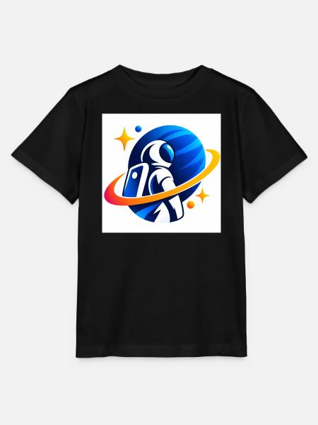 Astronaut im Orbit - Stanley/Stella Kinder T-Shirt MINI CREATOR  - Schwarz