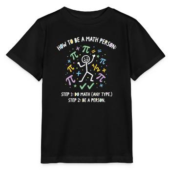 Wie man ein Mathe-Mensch wird - Stanley/Stella Kinder T-Shirt MINI CREATOR  - Schwarz - Vorne - Mikhail (115cm)