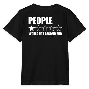 Die Leute würden Funny People nicht empfehlen (1 S - Stanley/Stella Kinder T-Shirt MINI CREATOR  - Schwarz - Vorne - Mikhail (115cm)