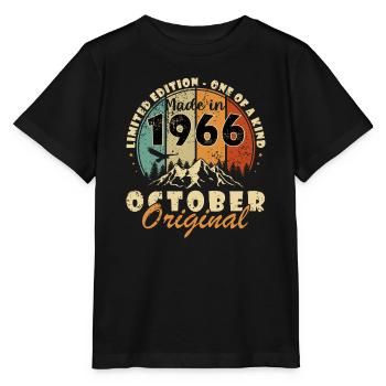 1966 Oktober Vintage - Oktober 1966 - Stanley/Stella Kinder T-Shirt MINI CREATOR  - Schwarz - Vorne - Mikhail (115cm)