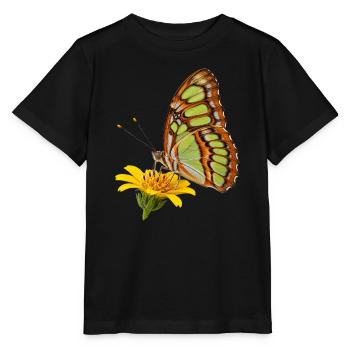 Schmetterling Malachit - Stanley/Stella Kinder T-Shirt MINI CREATOR  - Schwarz - Vorne - Mikhail (115cm)