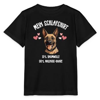 Malinois Herzen Schlafshirt Diensthund - Stanley/Stella Kinder T-Shirt MINI CREATOR  - Schwarz - Vorne - Mikhail (115cm)