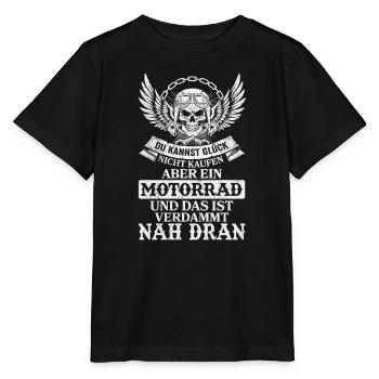 Motorrad Biker Totenkopf Lustiger Spruch Geschenk - Stanley/Stella Kinder T-Shirt MINI CREATOR  - Schwarz - Vorne - Mikhail (115cm)