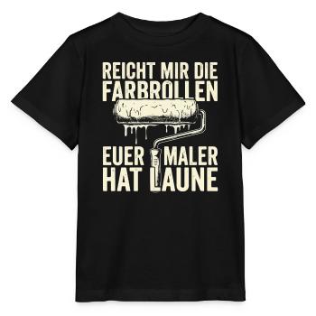 Reich Mir Die Farbrolle Der Maler Hat - Stanley/Stella Kinder T-Shirt MINI CREATOR  - Schwarz - Vorne - Mikhail (115cm)