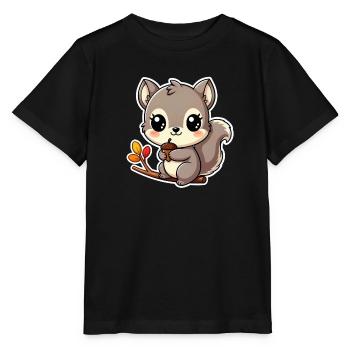 Eichhörnchen - Stanley/Stella Kinder T-Shirt MINI CREATOR  - Schwarz - Vorne - Mikhail (115cm)
