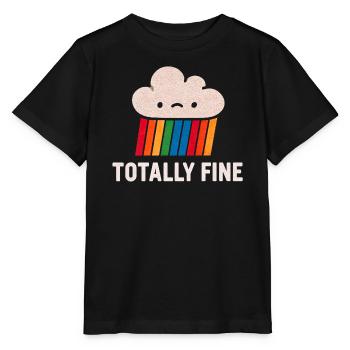 Regenbogen-Muffin mit Wolkenkopf - Stanley/Stella Kinder T-Shirt MINI CREATOR  - Schwarz - Vorne - Mikhail (115cm)