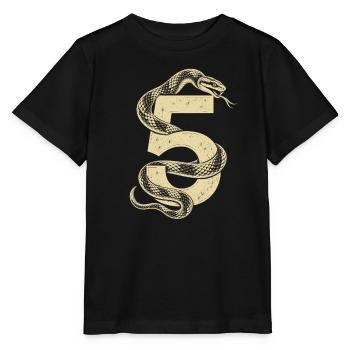 5 Jahre Schlangenfan Geburtstag Geschenk - Stanley/Stella Kinder T-Shirt MINI CREATOR  - Schwarz - Vorne - Mikhail (115cm)