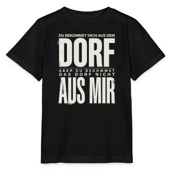 Dorf Spruch Du bekommst mich aus dem Dorf aber - Stanley/Stella Kinder T-Shirt MINI CREATOR  - Schwarz - Vorne - Mikhail (115cm)