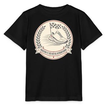 Marathon ist doch nur das Aufwärmtraining Shirt - Stanley/Stella Kinder T-Shirt MINI CREATOR  - Schwarz - Vorne - Mikhail (115cm)