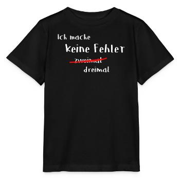 Keine Fehler 2 mal - Stanley/Stella Kinder T-Shirt MINI CREATOR  - Schwarz - Vorne - Mikhail (115cm)