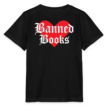Verbotene Bücher Herz-Design - Stanley/Stella Kinder T-Shirt MINI CREATOR  - Schwarz - Vorne - Mikhail (115cm)