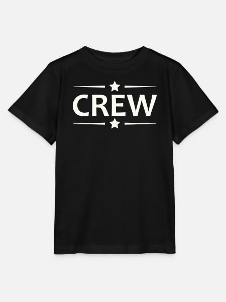 Crew Sternen Retro Badge - Stanley/Stella Kinder T-Shirt MINI CREATOR - Schwarz