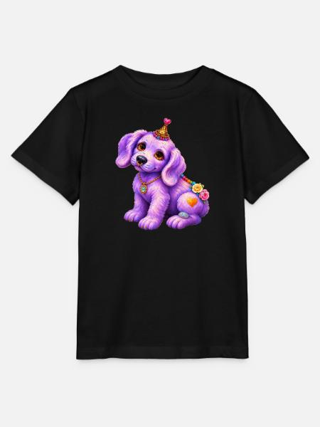 Fliederkleiner Welpe - Stanley/Stella Kinder T-Shirt MINI CREATOR - Schwarz