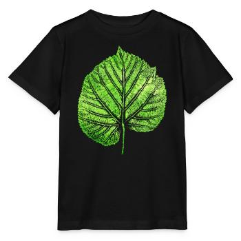 Lindenblatt - Blatt Linde / Botanik & Natur - Stanley/Stella Kinder T-Shirt MINI CREATOR  - Schwarz - Vorne - Mikhail (115cm)