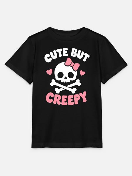 Niedlicher Totenkopfbogen-Grusel-Charme - Stanley/Stella Kinder T-Shirt MINI CREATOR  - Schwarz
