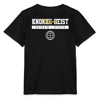 Knokke-Heist Belgien Koordinaten Reise Souvenir - Stanley/Stella Kinder T-Shirt MINI CREATOR  - Schwarz - Vorne - Mikhail (115cm)