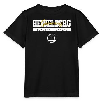 Heidelberg Deutschland Koordinaten Reise Souvenir - Stanley/Stella Kinder T-Shirt MINI CREATOR  - Schwarz - Vorne - Mikhail (115cm)