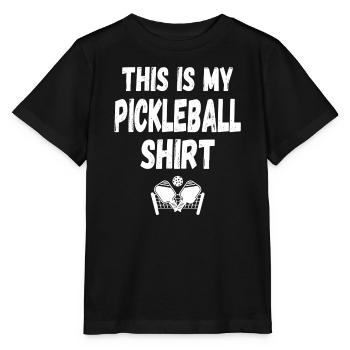 Pickleball Spielerin Spieler - Stanley/Stella Kinder T-Shirt MINI CREATOR  - Schwarz - Vorne - Mikhail (115cm)
