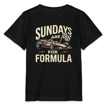 Sonntage sind für Formel – Rennwochenend-Motorsport - Stanley/Stella Kinder T-Shirt MINI CREATOR  - Schwarz - Vorne - Mikhail (115cm)