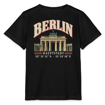 Berlin Brandenburger Tor Hauptstadt Geschenk - Stanley/Stella Kinder T-Shirt MINI CREATOR  - Schwarz - Vorne - Mikhail (115cm)