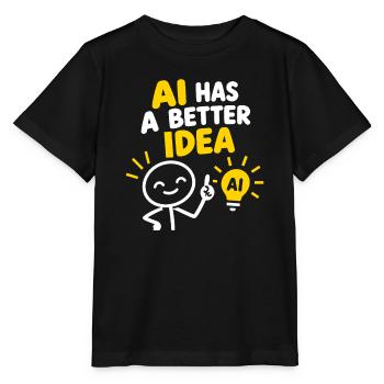 KI hat eine bessere Idee - Stanley/Stella Kinder T-Shirt MINI CREATOR  - Schwarz - Vorne - Mikhail (115cm)