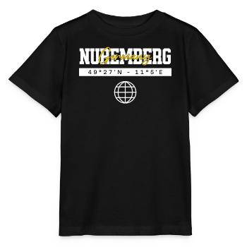 Nürnberg Deutschland Koordinaten Reise Souvenir - Stanley/Stella Kinder T-Shirt MINI CREATOR  - Schwarz - Vorne - Mikhail (115cm)