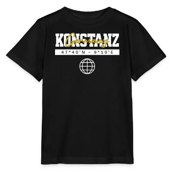 Konstanz Deutschland Koordinaten Reise Souvenir - Stanley/Stella Kinder T-Shirt MINI CREATOR  - Schwarz - Vorne - Mikhail (115cm)