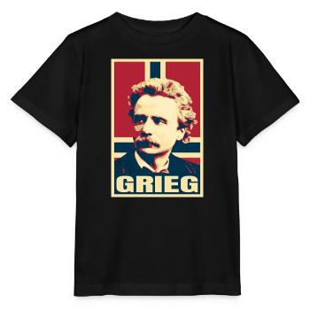 Edvard Grieg, norwegischer Komponist klassischer Musik - Stanley/Stella Kinder T-Shirt MINI CREATOR  - Schwarz - Vorne - Mikhail (115cm)