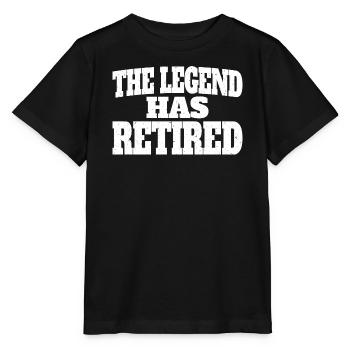 Die Legende hat ein Ruhestands-Rentner-Spaßgeschenk - Stanley/Stella Kinder T-Shirt MINI CREATOR  - Schwarz - Vorne - Mikhail (115cm)
