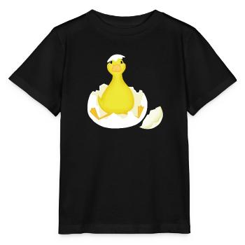 Küken frisch geschlüpft - Stanley/Stella Kinder T-Shirt MINI CREATOR  - Schwarz - Vorne - Mikhail (115cm)
