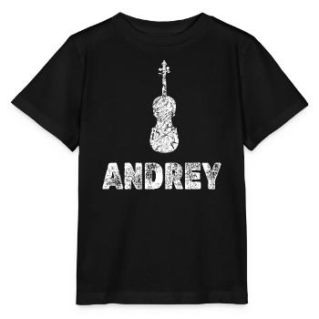 Geige Andrey - Stanley/Stella Kinder T-Shirt MINI CREATOR  - Schwarz - Vorne - Mikhail (115cm)