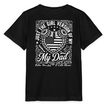Mädchenversion von My Dad Space Buns Friseurin - Stanley/Stella Kinder T-Shirt MINI CREATOR  - Schwarz - Vorne - Mikhail (115cm)