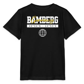 Bamberg Deutschland Koordinaten Reise Souvenir - Stanley/Stella Kinder T-Shirt MINI CREATOR  - Schwarz - Vorne - Mikhail (115cm)