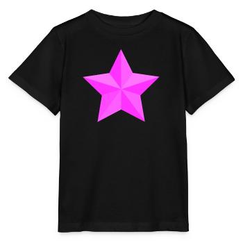 Geometrische Pink Star - Stanley/Stella Kinder T-Shirt MINI CREATOR  - Schwarz - Vorne - Mikhail (115cm)