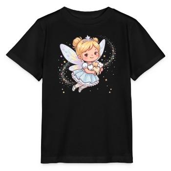Zahnfee im Sternenflug, Pastell - Stanley/Stella Kinder T-Shirt MINI CREATOR  - Schwarz - Vorne - Mikhail (115cm)