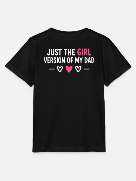 Nur die Mädchenversion meines Vaters - Stanley/Stella Kinder T-Shirt MINI CREATOR  - Schwarz