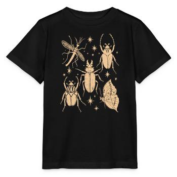 Magische Waldinsekten Schmetterling & Libelle - Stanley/Stella Kinder T-Shirt MINI CREATOR  - Schwarz - Vorne - Mikhail (115cm)