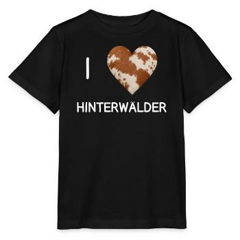 I Love Hinterwälder – Herz für Rinderfans - Stanley/Stella Kinder T-Shirt MINI CREATOR  - Schwarz - Vorne - Mikhail (115cm)