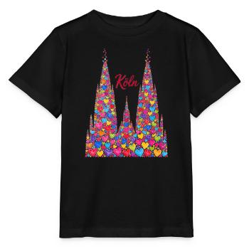 Kölner Dom mit Konfetti Karneval Fasching Köln - Stanley/Stella Kinder T-Shirt MINI CREATOR  - Schwarz - Vorne - Mikhail (115cm)