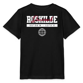 Roskilde Dänemark Koordinaten Reise Souvenir - Stanley/Stella Kinder T-Shirt MINI CREATOR  - Schwarz - Vorne - Mikhail (115cm)