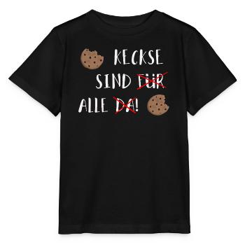 Kekse sind alle - Lustiger Plätzchen Spruch - Stanley/Stella Kinder T-Shirt MINI CREATOR  - Schwarz - Vorne - Mikhail (115cm)