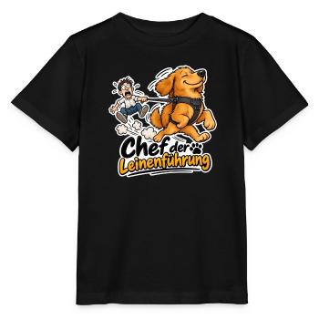 Chef der Leinenführung - Stanley/Stella Kinder T-Shirt MINI CREATOR  - Schwarz - Vorne - Mikhail (115cm)