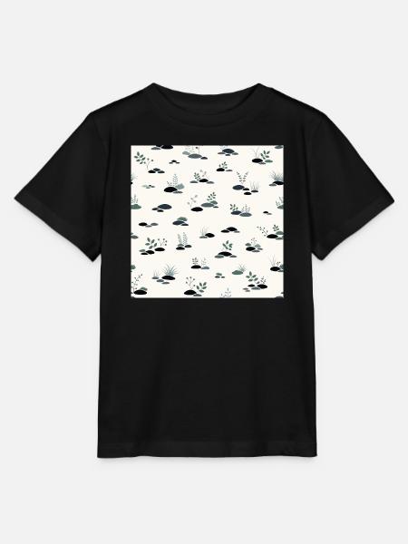 Japanisches Muster, inspiriert vom Iwagumi-Aquascaping - Stanley/Stella Kinder T-Shirt MINI CREATOR - Schwarz