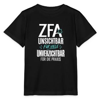 ZFA – unsichtbar für viele, unverzichtbar für die  - Stanley/Stella Kinder T-Shirt MINI CREATOR  - Schwarz - Vorne - Mikhail (115cm)