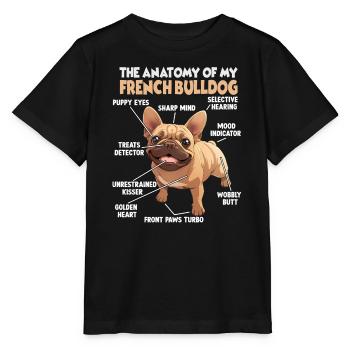 Hund Französische Bulldogge T Hundehalter Geschenk - Stanley/Stella Kinder T-Shirt MINI CREATOR  - Schwarz - Vorne - Mikhail (115cm)