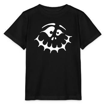 Irres Geistergesicht Schwarz-Weiß - Kostüm - Stanley/Stella Kinder T-Shirt MINI CREATOR  - Schwarz - Vorne - Mikhail (115cm)