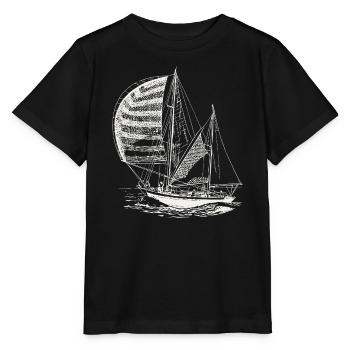 Segelboot Segeln Segler Meer Nautik Vintage Motiv - Stanley/Stella Kinder T-Shirt MINI CREATOR  - Schwarz - Vorne - Mikhail (115cm)