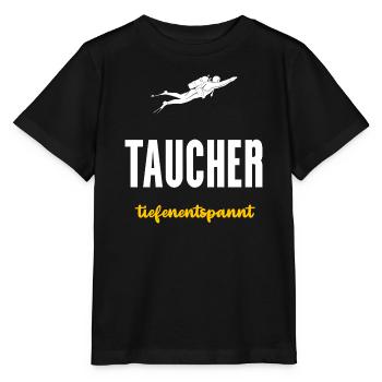 Taucher Geschenk Tiefenentspannt Tauchen - Stanley/Stella Kinder T-Shirt MINI CREATOR  - Schwarz - Vorne - Mikhail (115cm)