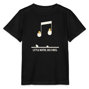 Little Notes Big Vibes – Musik Küken - Stanley/Stella Kinder T-Shirt MINI CREATOR  - Schwarz - Vorne - Mikhail (115cm)