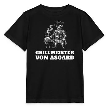 Grillmeister von Asgard – Wikinger Grillen - Stanley/Stella Kinder T-Shirt MINI CREATOR  - Schwarz - Vorne - Mikhail (115cm)